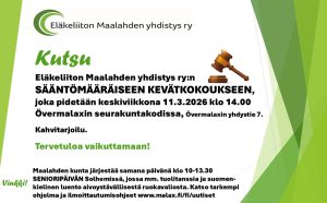 20260304-0311 Kutsu kevätkokoukseen 11.3.2026 – Malax TV vko 10